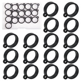 16-piece fishing rod hook keeper kit with plastic storage box